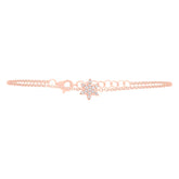 0.03ct 14k Rose Gold Diamond Star of David Bracelet